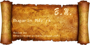 Bugarin Márk névjegykártya